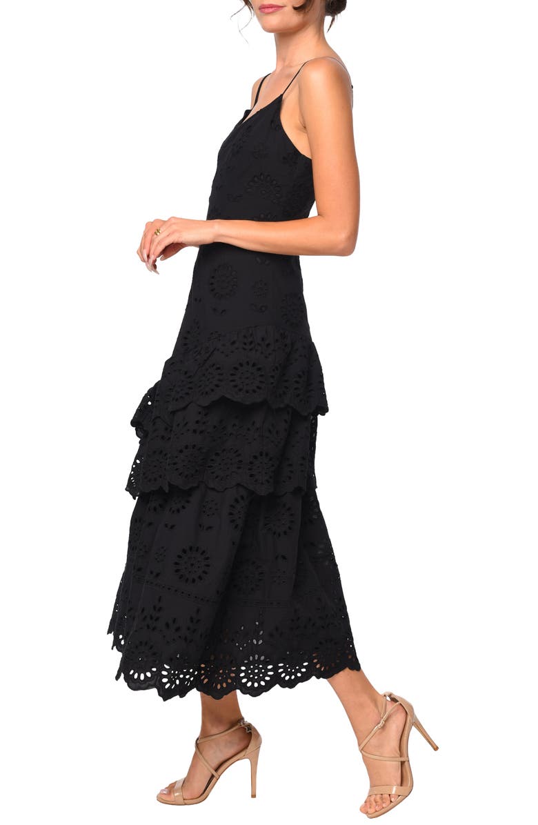 CIEBON Gudrun Cotton Eyelet Ruffle Dress, Alternate, color,