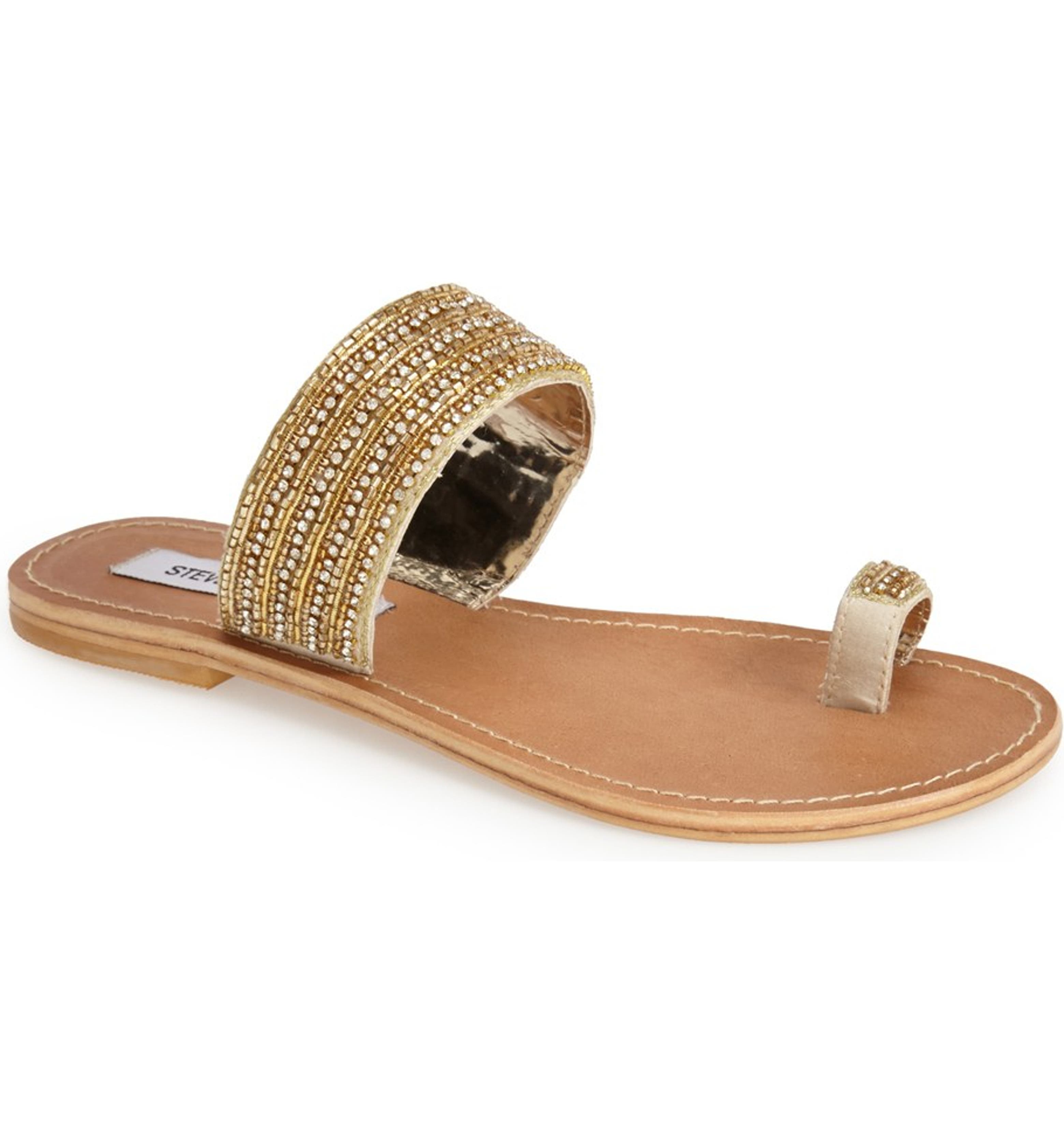 Steve Madden 'Caladra' Crystal Embellished Toe Loop Sandal (Women ...