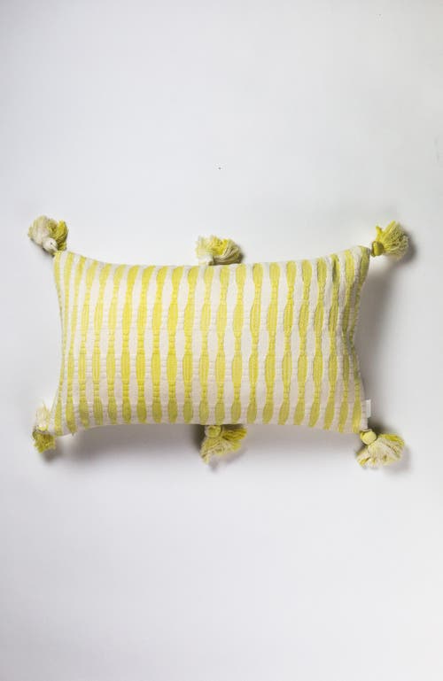 ARCHIVE NEW YORK ARCHIVE NEW YORK ANTIGUA NATURALLY DYED STRIPED HANDWOVEN COTTON THROW PILLOW 