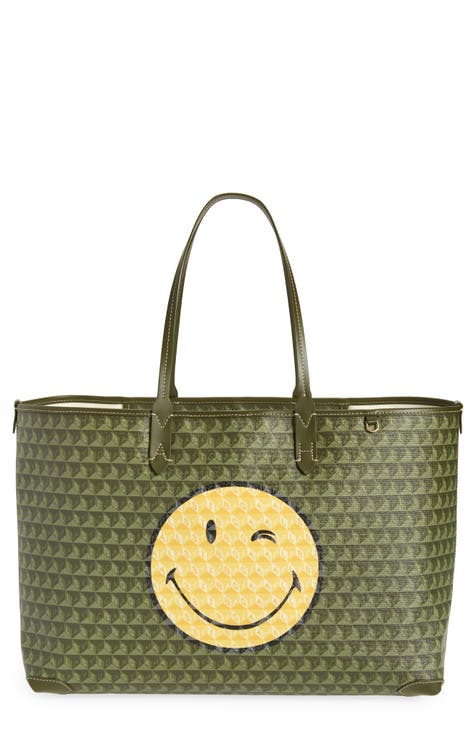 x SMILEY® I am a Plastic Bag Wink Recycled Coated Canvas Tote