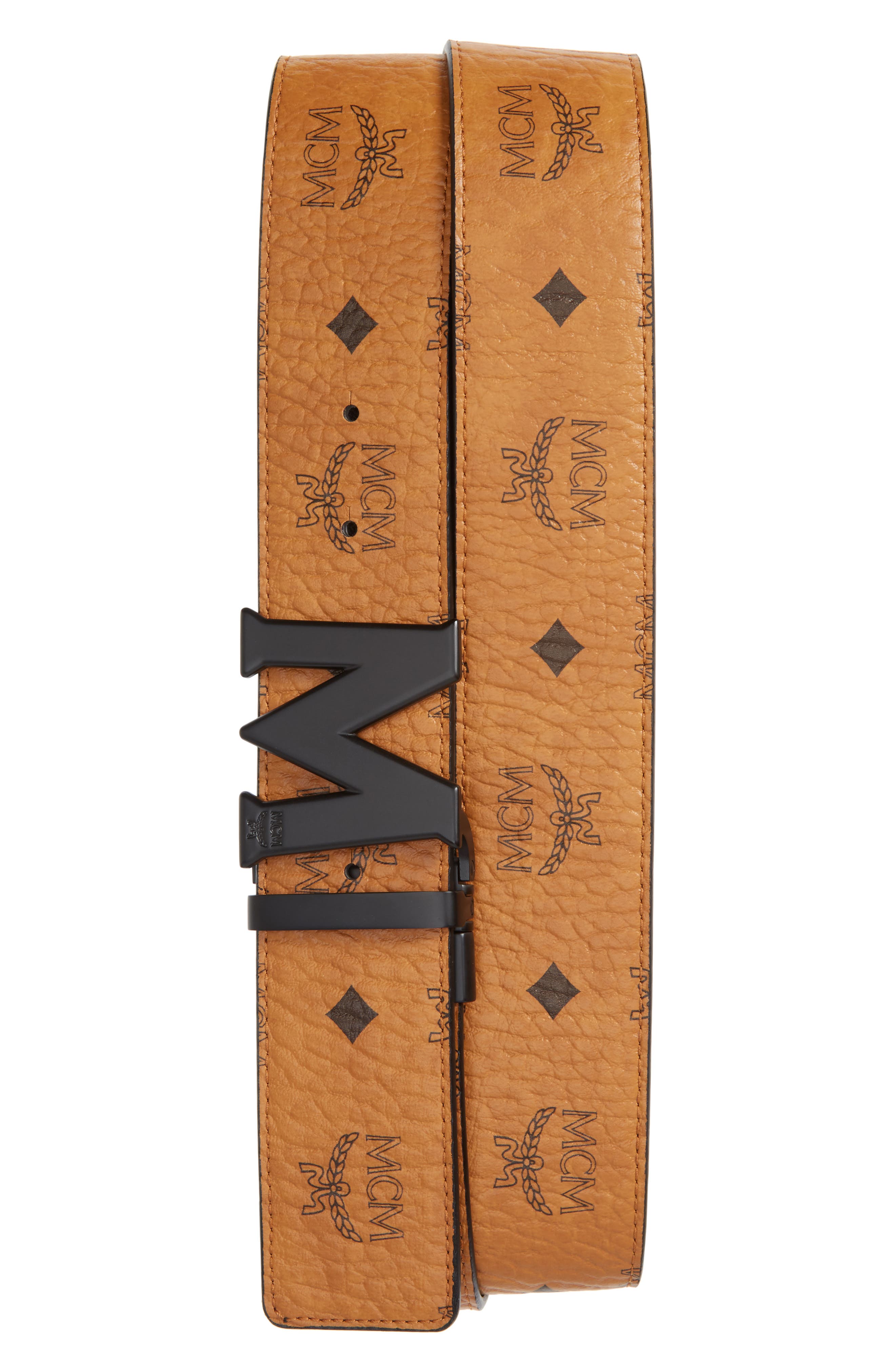 orange mcm belt