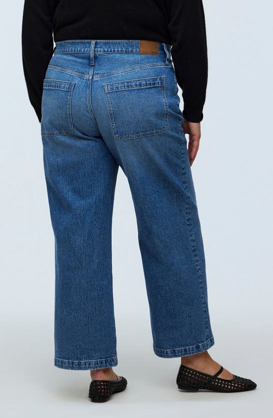 Shop Madewell The Perfect Vintage Patch Pocket Wide Leg Jeans In Lakecourt Wash