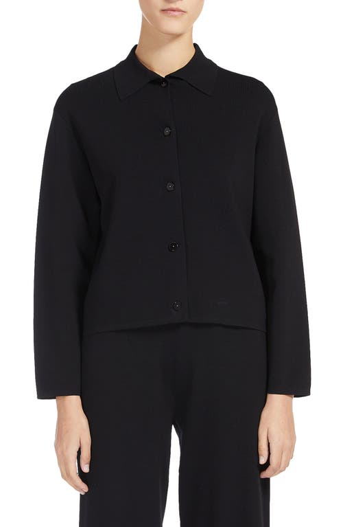 Shop Max Mara Leisure Kiota Collared Cardigan In Black