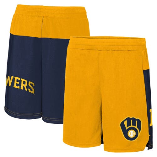 Outerstuff Youth Gold Milwaukee Brewers 7th Inning Stretch Shorts