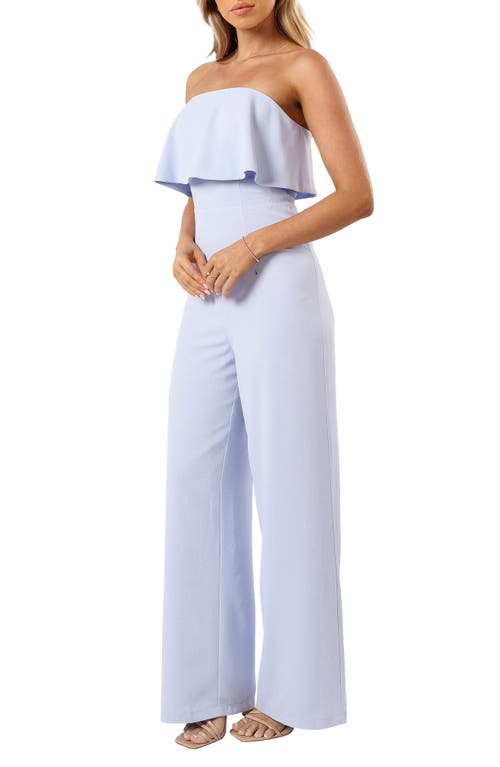 Petal And Pup Petal & Pup Annabella Strapless Jumpsuit In Blue