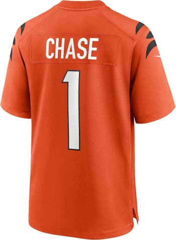 Nike Men's Nike Ja'Marr Chase Orange Cincinnati Bengals Alternate Game  Jersey