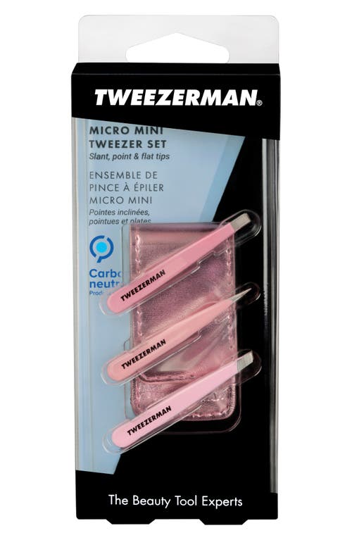 Tweezerman Micro Mini Tweezer Set In Pink
