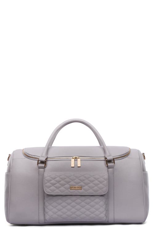 Luli Bebé Monaco Faux Leather Travel Bag in Stone Grey at Nordstrom