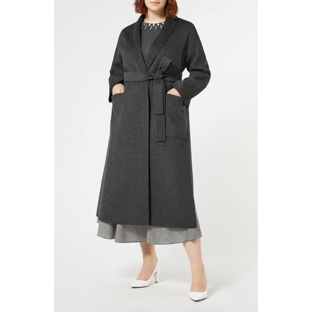 MARINA RINALDI MARINA RINALDI BONDENO TIE BELT DOUBLE FACE VIRGIN WOOL COAT