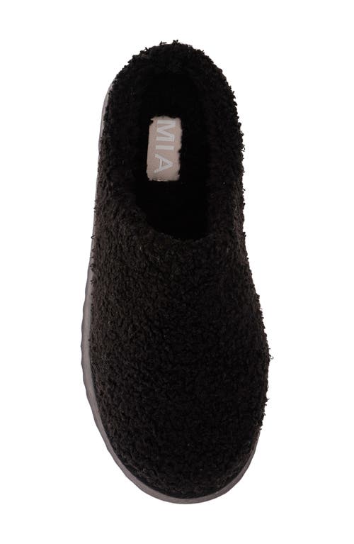 Shop Mia Icee Faux Shearling Platform Slipper In Black