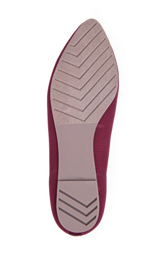 Shop Me Too Linza Knit Ballet Flat In Ruby Red