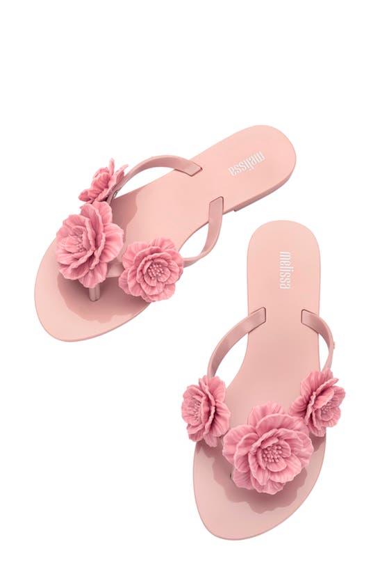 Melissa Women's Springad Floral Thong Flip Flop Sandals In Pink