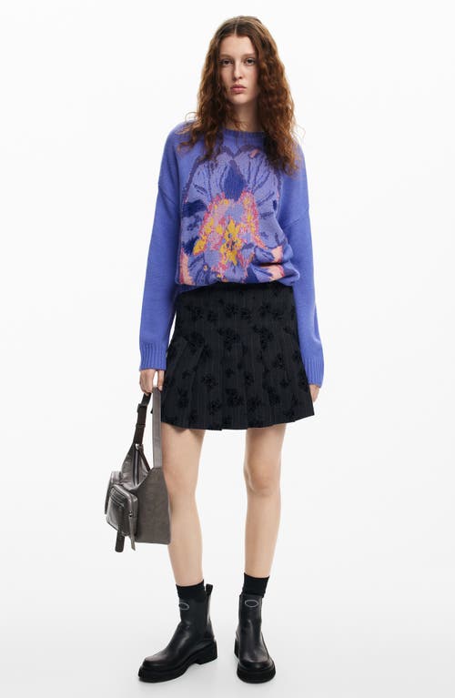 Desigual M. Christian Lacroix Thought Sweater In Periwinkle