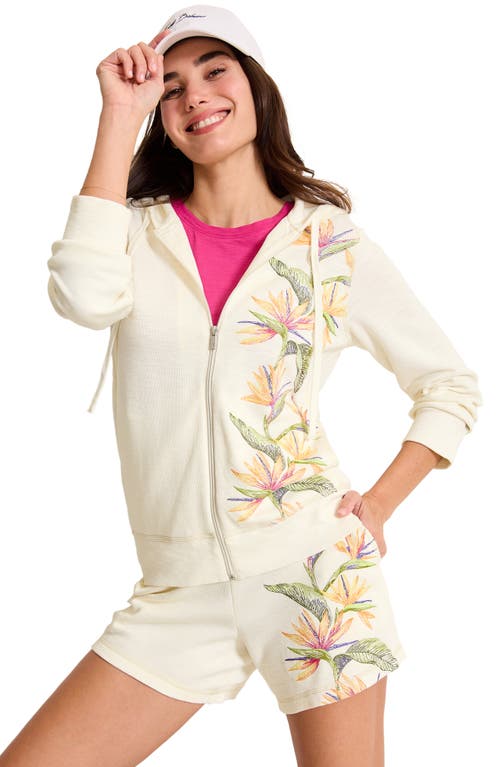 Shop Tommy Bahama Tobago Bay Across Paradise Full Zip Hoodie In Coconut