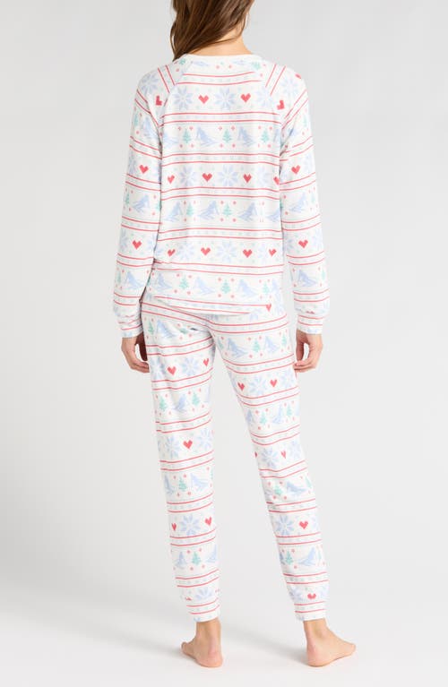 Shop Pj Salvage Aprés All Day Jersey Pajamas In Ivory