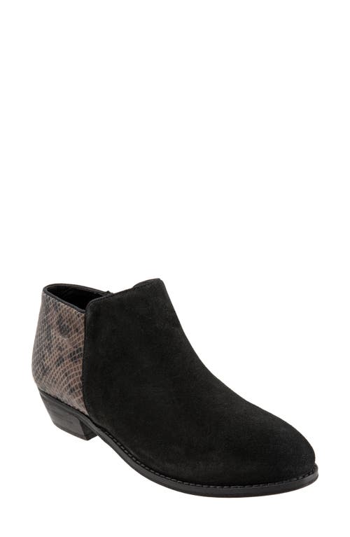 Shop Softwalk ® 'rocklin' Bootie In Black Suede/snake Print