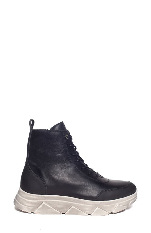 Shop Cloud Talulah Wool Lined Lace-up Boot In Velvet Black