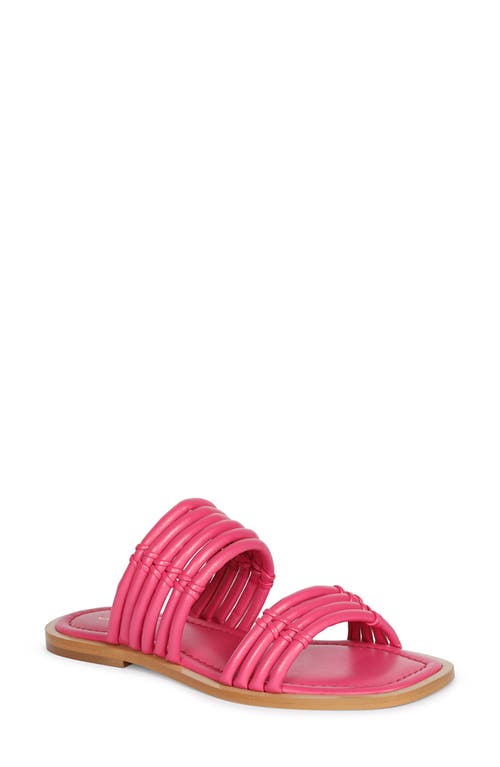 Zoya Slide Sandal in Hot Pink