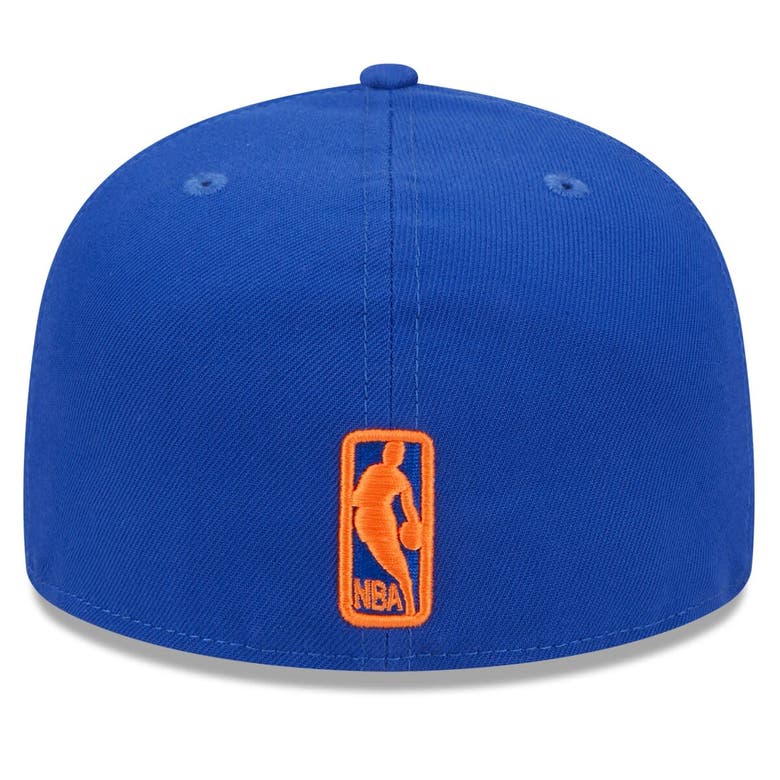 Shop New Era Blue New York Knicks  Rally Drive Side Patch 59fifty Fitted Hat