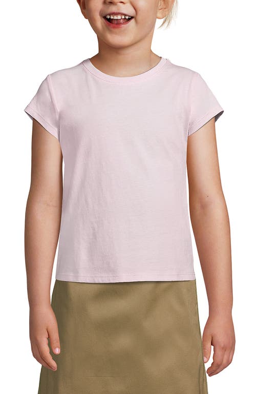 Lands' End School Uniform Girls Short Sleeve Essential T-shirt In Ice Pink