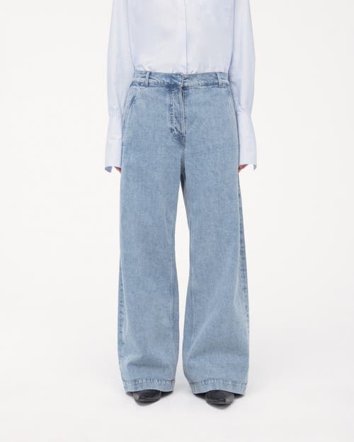 Another Tomorrow Carpenter Denim Pant In Light Blue Wash