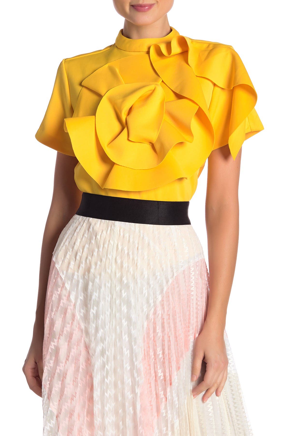 scuba ruffle top