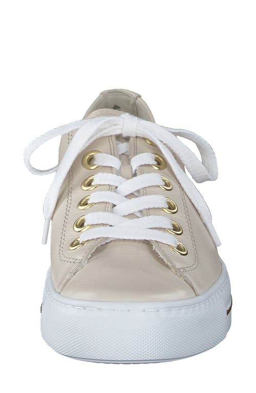 Paul Green Stefani Sport Sneaker In Bisicuit Gold Leather