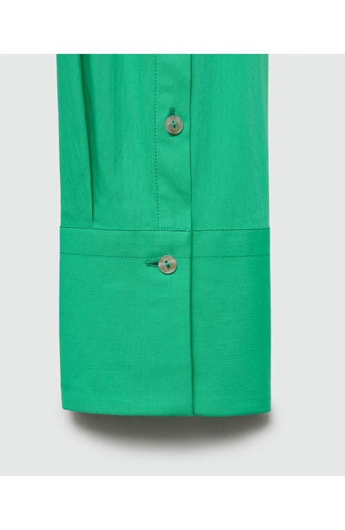 Mango Women's Buttoned Cotton Shirt In Green