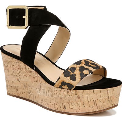 Veronica Beard Hurley Platform Wedge Sandal, Black