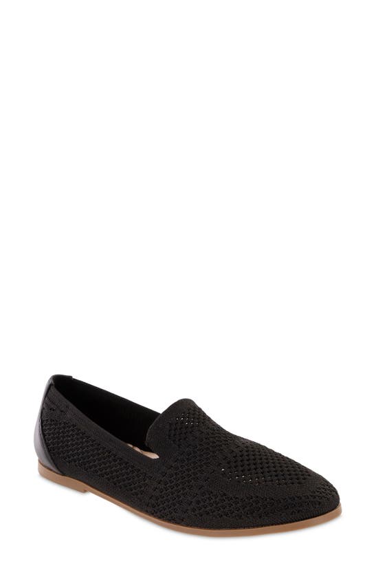 Mia Amore Luvie Metallic Knit Loafer In Black