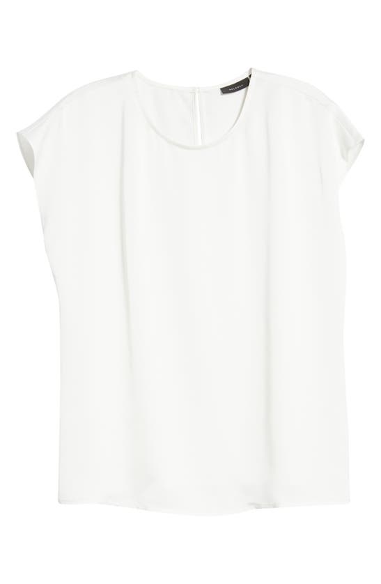 Halogen Cap Sleeve Satin Blouse In Ivory Cloud