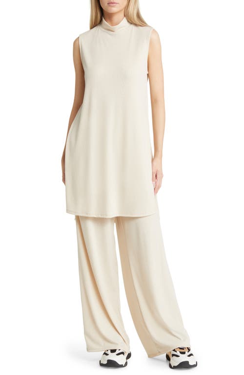 Dressed in Lala Gigi Sleeveless Top & Wide Leg Pants Set in Sand at Nordstrom, Size Xx-Large