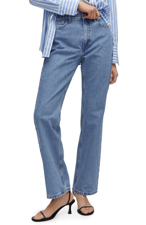 MANGO Straight Leg Jeans in Medium Blue at Nordstrom, Size 4