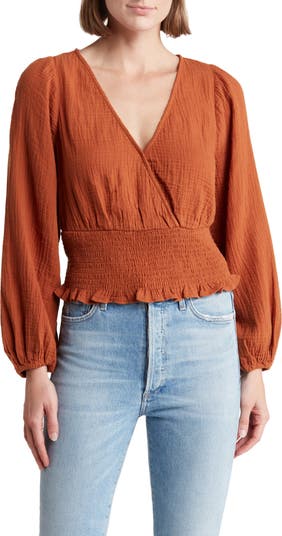 Julianne Lightspun Smocked Waist Top