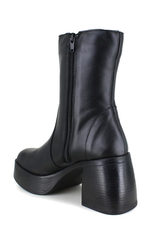 Ziginy Birgit Platform Bootie In Black Leather