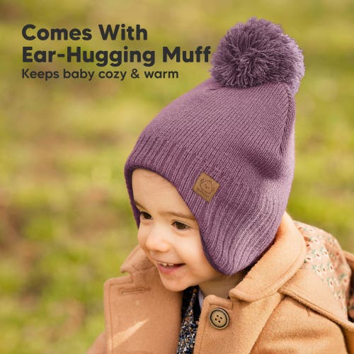 Keababies Muff Knitted Beanie In Regalia