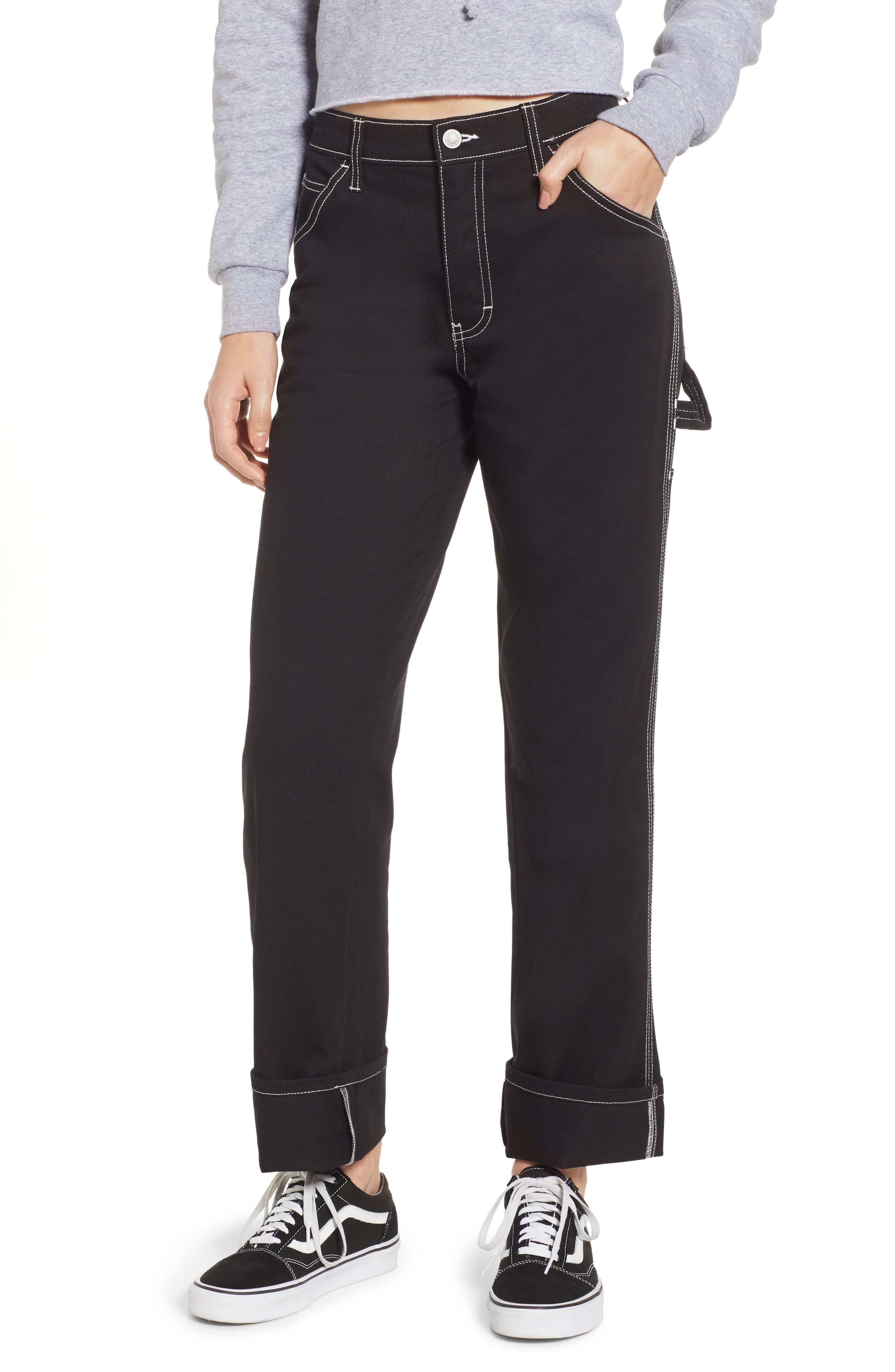 dickies black carpenter pants womens