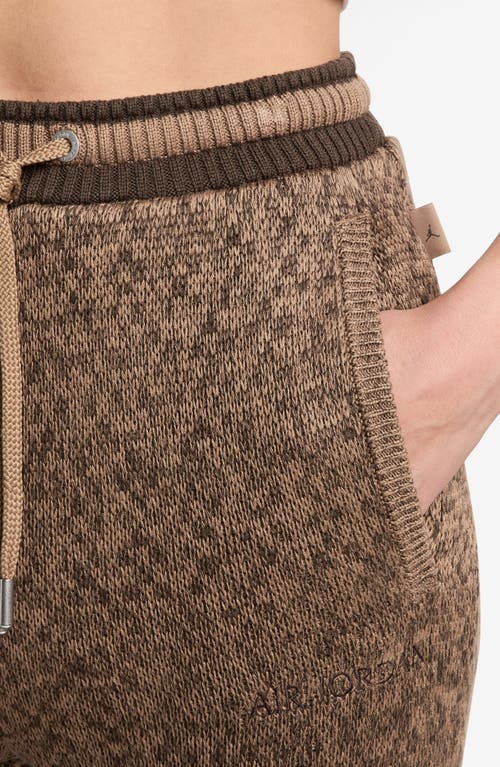 Shop Jordan Air  Sweater Knit Pants In Archaeo Brown