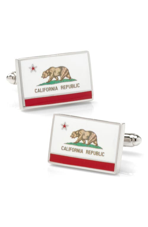 Cufflinks, Inc. Calfifornia State Flag Cuff Links in White at Nordstrom