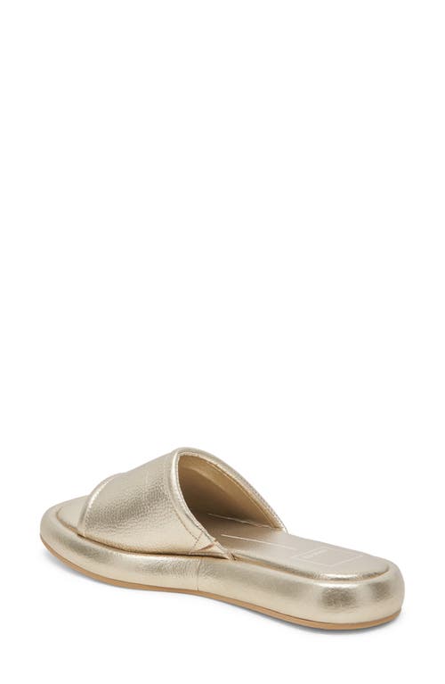 Shop Dolce Vita Aisha Platform Slide Sandal In Gold Metallic Leather