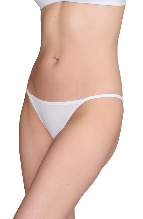 Shop Cuup The Cotton String Bikini In Salt