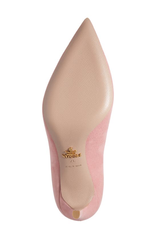 Prada Pointed-toe 100 Pumps In Pink Suede
