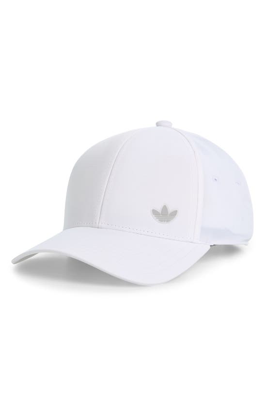 Shop Adidas Originals Luna Structured Strap Back Hat In White/ Stone Grey