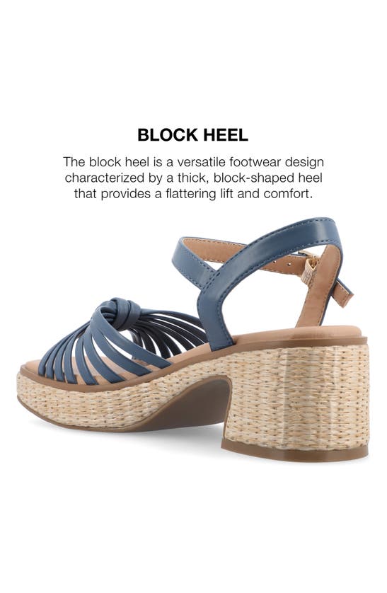 Journee Collection Hally Espadrille Platform Sandal In Blue