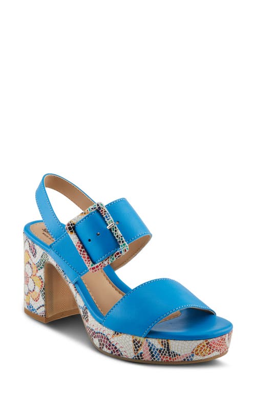 Shop Spring Step Azucar Slingback Sandal In Royal Blue Multi