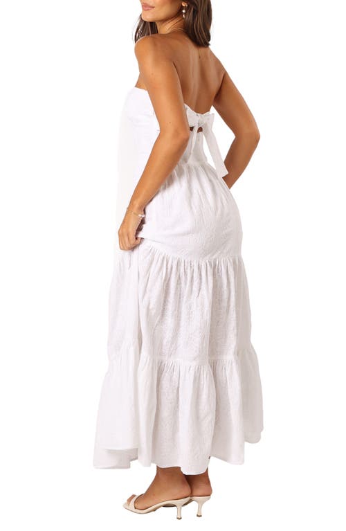 Petal And Pup Petal & Pup Florina Strapless Tiered Maxi Sundress In White