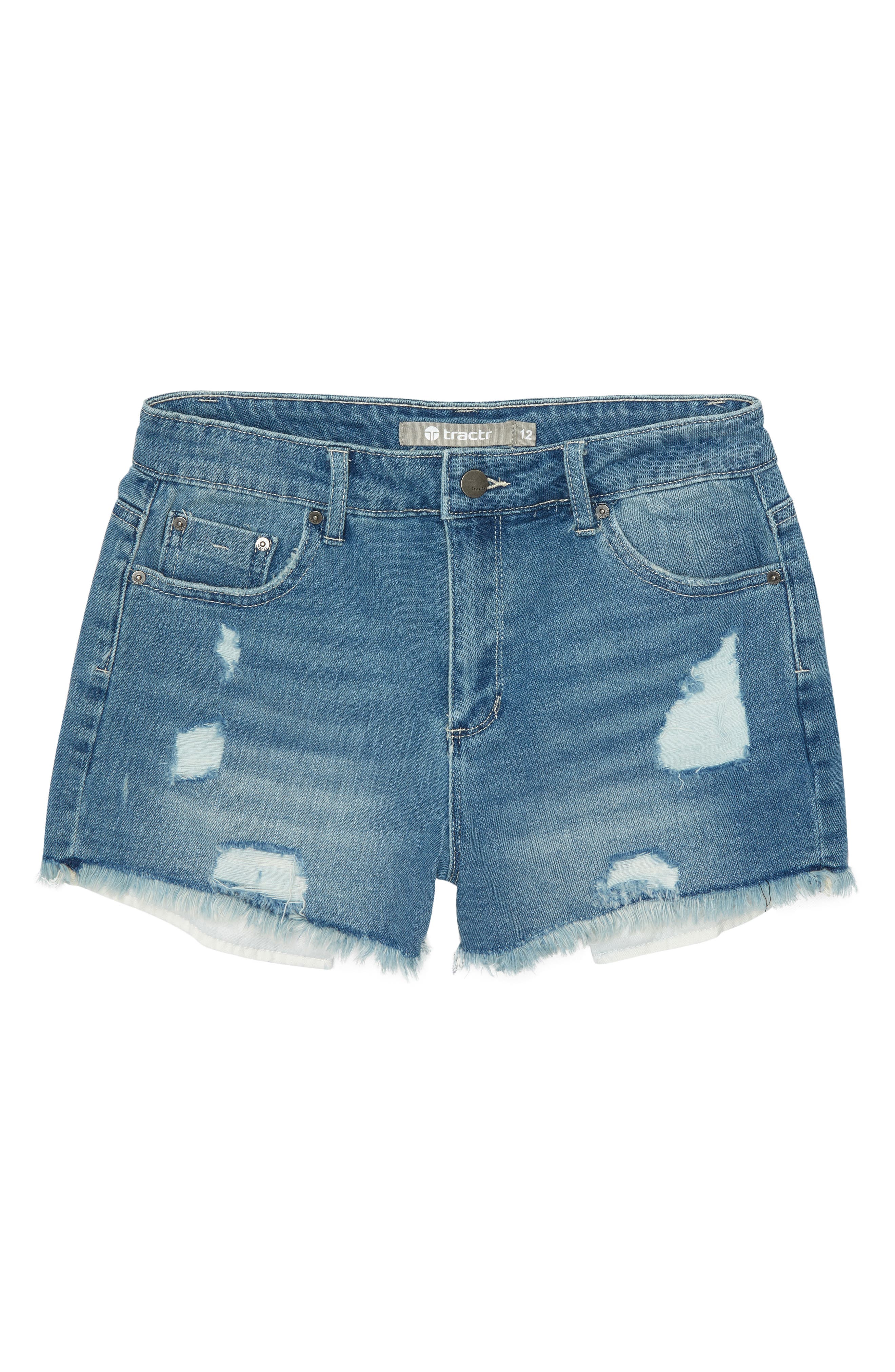 TEEN distressed denim shorts