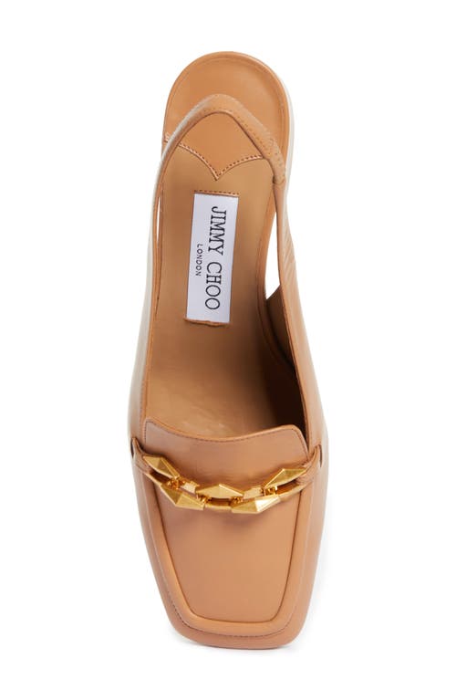 Shop Jimmy Choo Diamond Tilda Slingback Loafer Pump In Biscuit