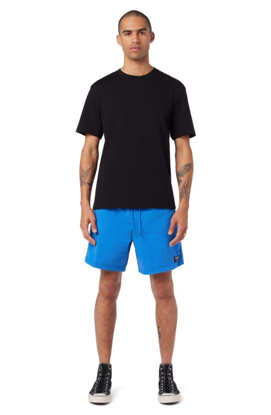 Shop Hudson Jeans Racer Stretch Ripstop Drawstring Shorts In Ripstop Blue