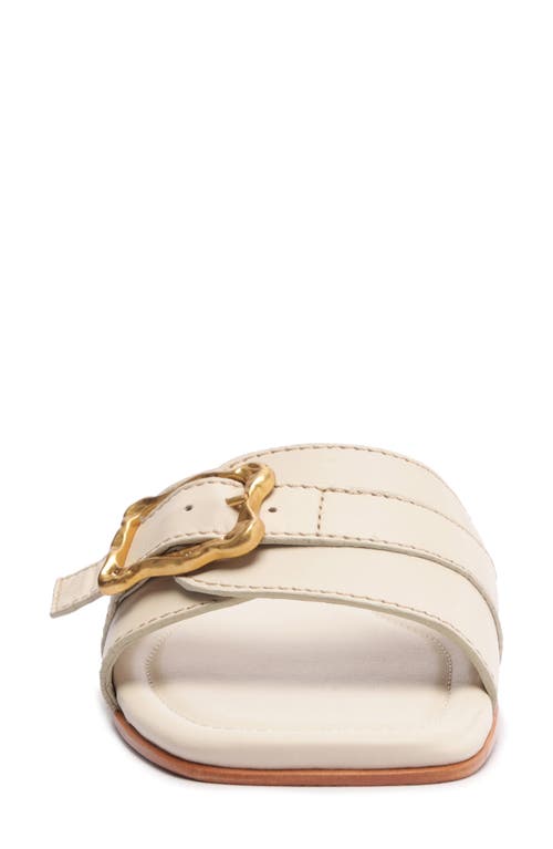 Schutz Wavy Slide Sandal In Pearl